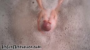 Cleaning his pipe during chastity