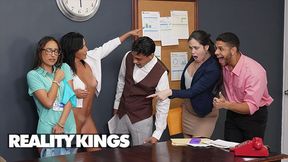 Stunning Abi James and Mike Ox's lesbian porn