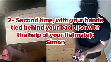 Amateur flatmates film themselves taking on dares set by a follower - FULL VERSION