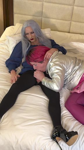 Gorgeous Femboy Goddess Gets Blowjob From Trans Kelsey Masters - Compilation 1