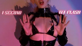 One second tit flash
