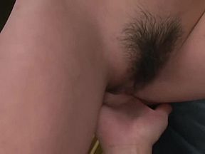 Tied Up Asian Chick Gets Her Hairy Pussy Fucked Close Up With A Rabbit Vibe