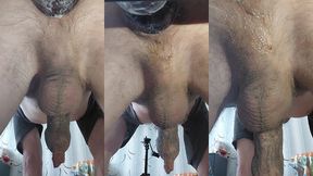 i passively let the bottle in, a very strong anal orgasm from fucking