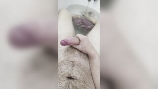 Perceives superb lounging in the bathtub and toying