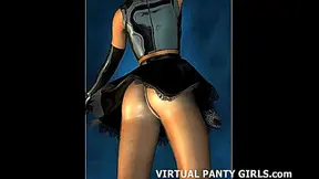 Virtual Stripper With Big Tits Dances On Stage Then Gives Blowjob