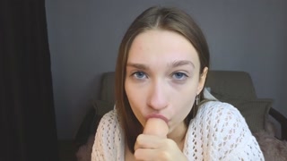 POV Dildo sucking ON