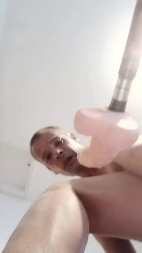 My first anal fuck using my sex machine