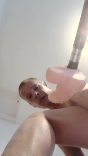 My first anal fuck using my sex machine