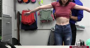 Busty teen thief is fucked by an officer