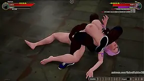 Rex Battles Kat in Naked Fighter 3D – Steamy Combat Encounter