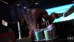 Macho musk raw hardcore BBC hunk fists deep in tattooed gay daddy