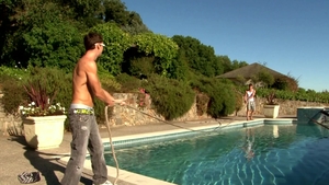 Next Door Twink: Johnny's Drenched Tug o' War Win