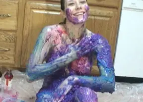 Halley turns herself blue