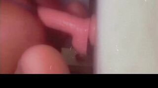 Lad dirty dances ginormous arse and rails fake penis