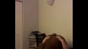 Amateur ebony GF gives a sloppy oral and rides dick in doggy style