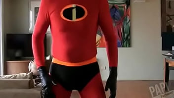 Pervy PapiFachero bought some new superhero suits! One thing he learned, SuperHeros need someone to zip them up! I looked ...