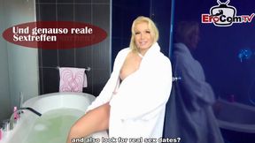 German Step mother and Step Daughter try amateur homemade lesbian sex