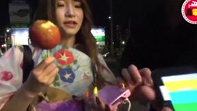 Hot Wet Encounter In A Yukata - Steamy Car Sex Before Hotel Arrival Plus Unexpected