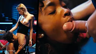 Horny Veronica Leal grows a big cock for interracial futanari lezdom