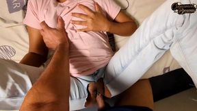 I made a Hole in Step Sisters jeans - Real Sri Lankan Amateur Homemade Hardcore Fuck