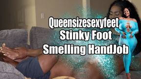 Stinky Foot Smelling Handjob