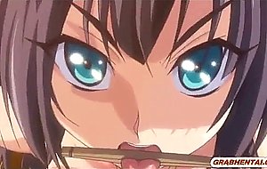 Bondage hentai cutie with clothespins on her tounge