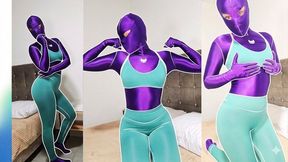 Zentai Girl Dominates you With Her Feet
