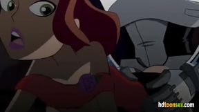Horny Cyborg Decides To Bang The Hot Cartoon Redhead In Both Her Holes