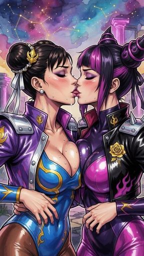 Hot Juri and Chun Li (ai)