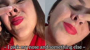 I pick my nose and my breasts