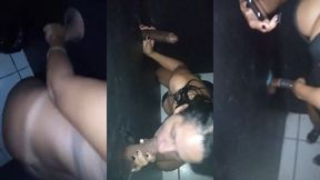 me deu muito tesao chupar esse pau pelo gloryhole que nao aguentei chamei ele para o quarto e dei ate ele gozar na minha bunda!!