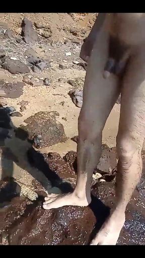 Exhibitionism. Walking Naked on the Beach.