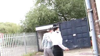 Erotic cop sucking off the bad dude's nuts