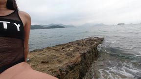 sexo em publico na praia e na trilha - esposa heyya