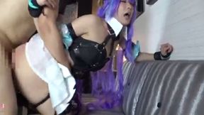 Blue-Haired Anime Girl's Pussy Becomes Soaked Before Any Action Starts - Hentai Cosplay