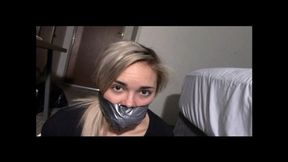18 year old Ice Cream shop worker is Tied up and Gagged