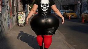 Big Ass Gothic Latina in Black Gothic Outfit