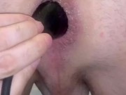 Huge plug anal training for Mistress