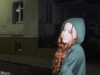 Napalona ruda laska wyruchała fotografa podczas sesji zdjęciowej - POLSKIE PORNO