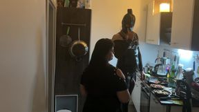 Kinky Kitchen Encounter: Fetish Babe Dominates Her Friend