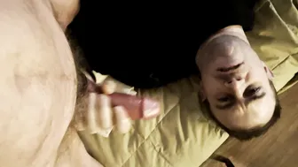 Daddy's Monster Cock Unloads a Huge Cumshot After Deepthroat