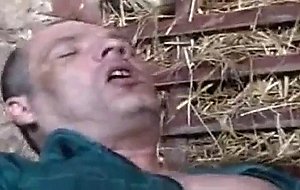 German uncles fuck her in the barn