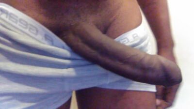 Horny chum pulls his boner out of pants to play with it