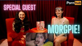 Slutty Russian muscle girl Morgpie joins sex party and gets deepthroated