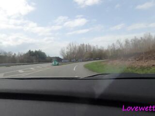 that babe piddles in her pants on the highway rest area and then wishes to bang