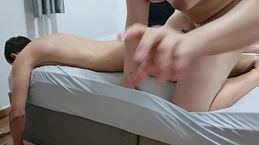 the skinny ass was so hot that i came twice