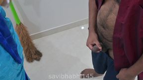 Asian maid jerking owner dick