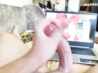 Prostate milking makes me cum. Guy solo handjob & moaning