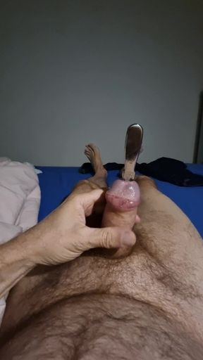 Urethral catheter and balls, strings