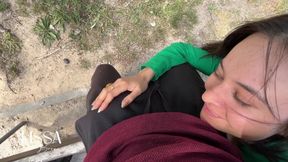 Couple Has Risky Sex in a Public Viewing Point